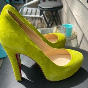 Louis Vuitton Green Daffy Red Bottoms